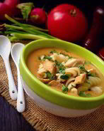 Куриный суп-пюре с макаронами