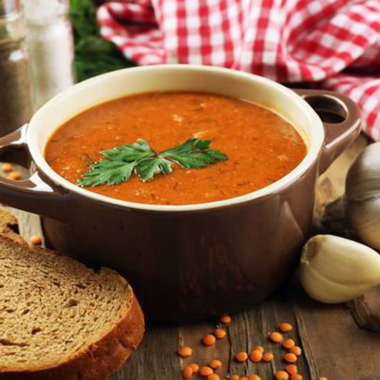 Рецепт супа-пюре из чечевицы с овощами