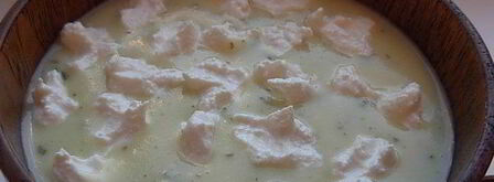 суп-пюре из кабачка с творожным кремом. Шаг 6