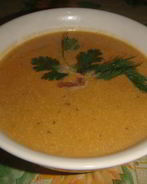 Суп-пюре из тыквы и морепродуктов