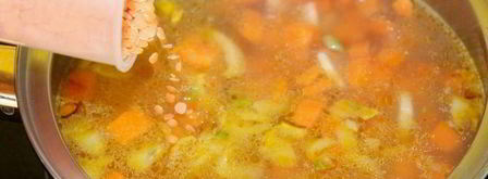 суп-пюре с чечевицей и нутом. Шаг 3