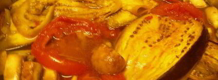 суп-пюре с запеченными баклажанами, помидорами и грибами. Шаг 6