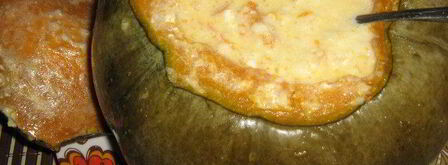 суп-пюре тыквенный с гренками и сыром. Шаг 8