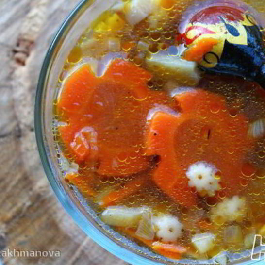 Рецепт супа с белыми грибами и пастой стеллине