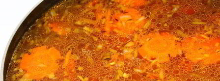 суп с белыми грибами и пастой стеллине. Шаг 12