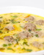 Суп с фрикадельками и сыром