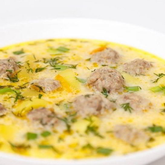 Рецепт супа с фрикадельками и сыром