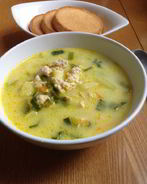 Суп с луком пореем