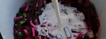 холодный свекольник — окрошка по-латышски. Шаг 10