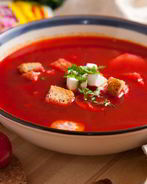 Холодный свекольник с брынзой