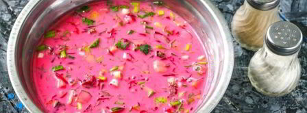 холодный свекольник с колбасой. Шаг 10