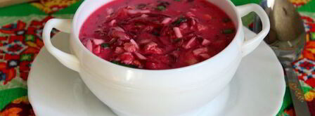 холодный свекольник с курицей на сметане и минеральной воде. Шаг 8