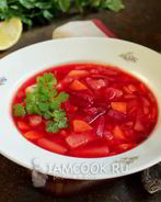 Постный горячий свекольник