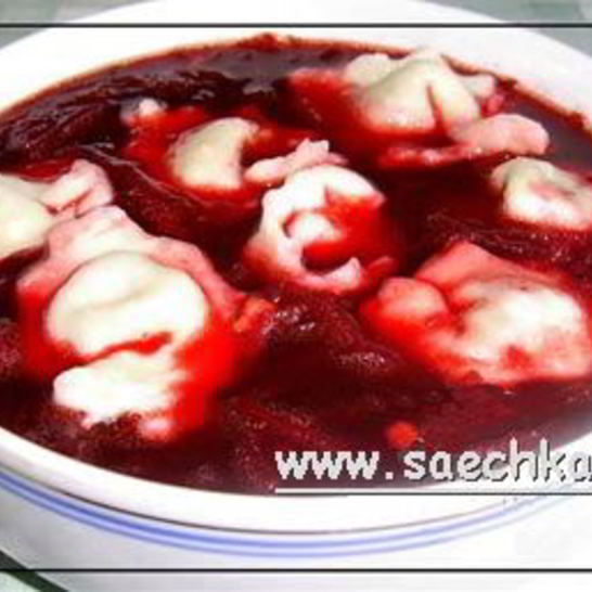 Рецепт свекольника грибного с ушками