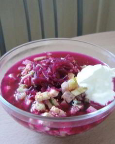 Свекольник из маринованной свеклы