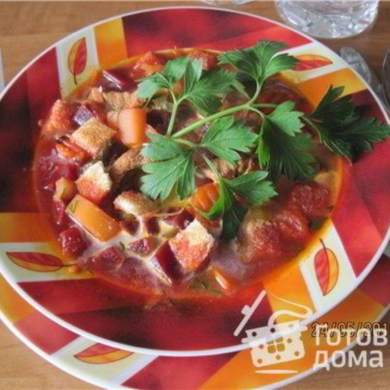 Рецепт свекольника из мяса для шаурмы