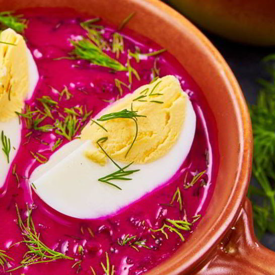 Рецепт свекольника из свежей свеклы со шпинатом