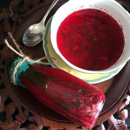 Рецепт свекольника холодного с тунцом