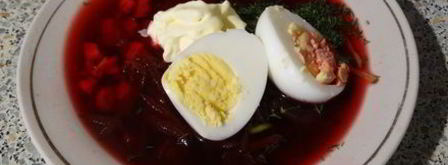 свекольник-холодняк с яйцом. Шаг 12