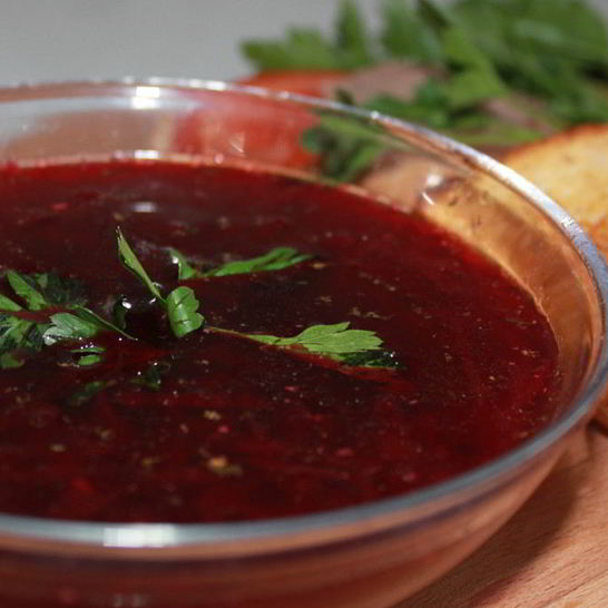 Рецепт свекольника с гренками