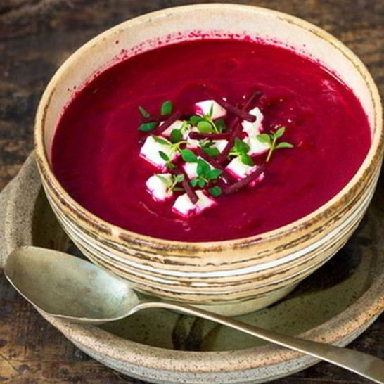 Рецепт свекольника с козьим сыром