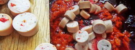 свекольник с сосисками. Шаг 20