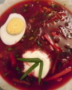 Свекольник с ветчиной