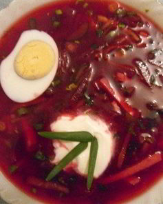 Свекольник с ветчиной