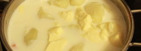 сырный крем-суп с креветками. Шаг 6