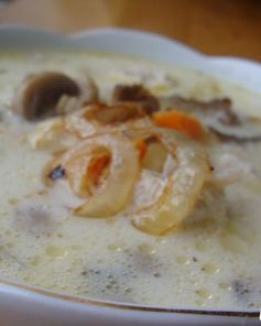 Сырный суп на основе лукового