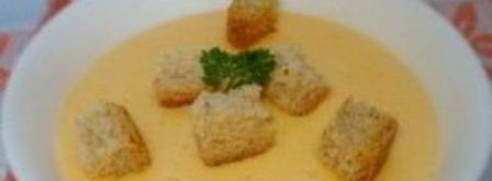 сырный суп-пюре с гренками. Шаг 8