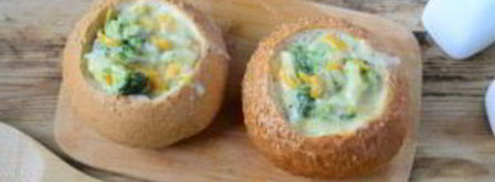 сырный суп с брокколи в булочках. Шаг 10