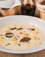 Сырный суп с грибами