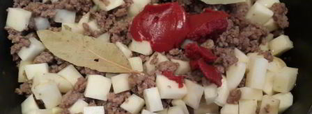 сырный суп с капустой и фаршем. Шаг 6