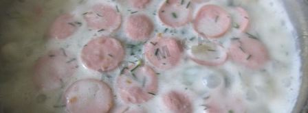 сырный суп с колбасой и плавленным сыром. Шаг 11