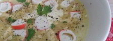 сырный суп с крабовыми палочками. Шаг 7