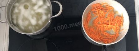 сырный суп с креветками. Шаг 7