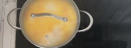 сырный суп с креветками. Шаг 11