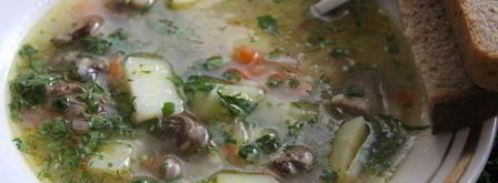 сырный суп с куриными сердечками. Шаг 6