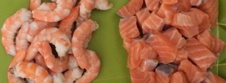 сырный суп с семгой и креветками. Шаг 3