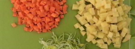 сырный суп с семгой и креветками. Шаг 4