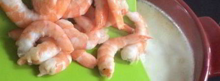 сырный суп с семгой и креветками. Шаг 9