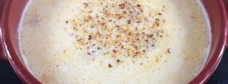 сырный суп с семгой и креветками. Шаг 10