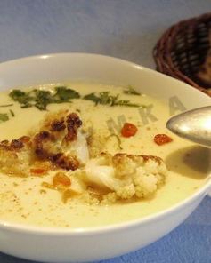 Сырный суп с цветной капустой и сливками