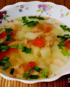 Уха из головы форели