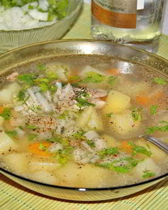 Уха из морского окуня