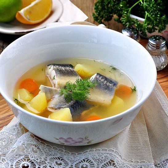 Рецепт ухи на курином бульоне