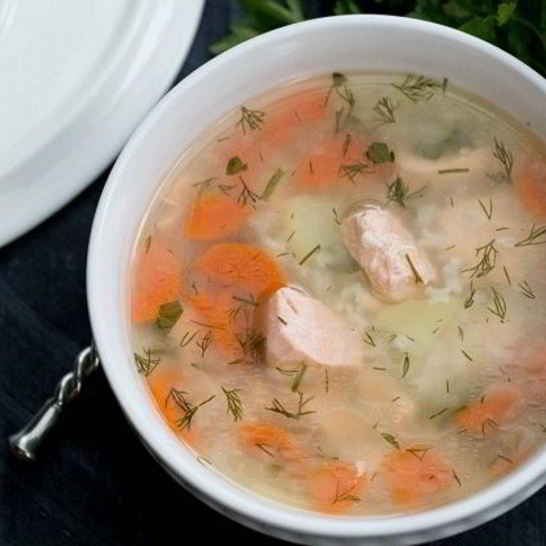 Рецепт ухи с семгой