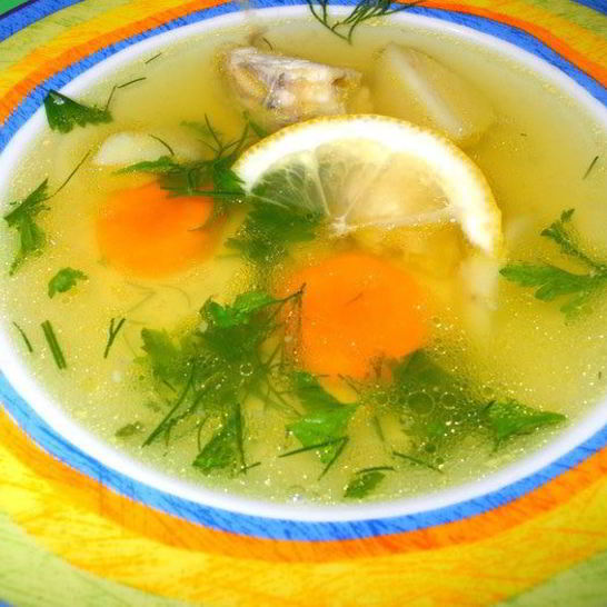 Рецепт ухи с шафраном из осетра