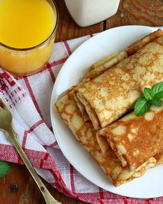 Ажурные блинчики с сыром